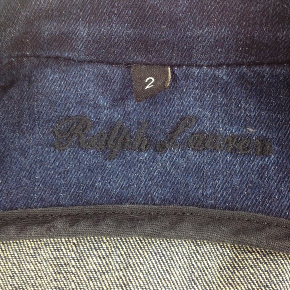 Ralph Lauren Sz 2 Black Label Blue Jean Jacket - Picture 5 of 11